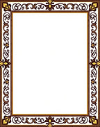 Rich Ornate Brown and Gold Border Rug