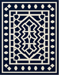 Classic Lattice Medallion Pattern Rug