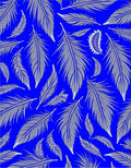 Blue White Feather Pattern Design Rug