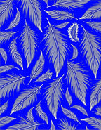 Blue White Feather Pattern Design Rug