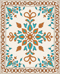 Ornate Floral Medallion Pattern Area Rug