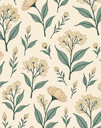 Botanical Floral Outline Design Rug
