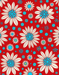 Retro Floral Daisy Pattern Rug