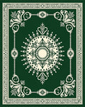 Elegant Scrollwork Mandala Pattern Rug