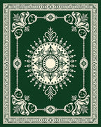 Elegant Scrollwork Mandala Pattern Rug