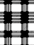 Classic Black and White Checkered Pattern Rug