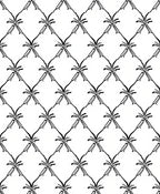 Classic Vine Lattice Hand Drawn Pattern Rug