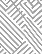 Modern Geometric Stripe Interlocking Design Rug