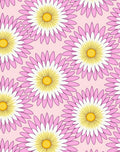Pink Daisy Bloom Pattern Rug