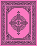 Ornate Pink Geometric Mandala Design Rug