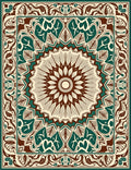 Detailed Floral Mandala Pattern Rug
