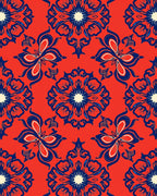 Red Floral Mandala Design Rug