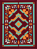 Modern Geometric Tribal Pattern Rug