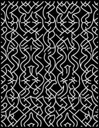 Abstract Black White Intertwined Pattern Rug