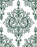 Ornate Damask Floral Pattern Rug