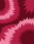 Crimson Pink Plasma Swirl Pattern Rug