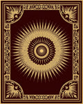 Golden Sunburst Art Deco Rug