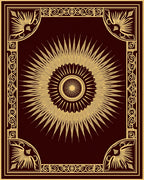 Golden Sunburst Art Deco Rug