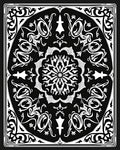 Monochromatic Ornate Mandala Design Rug