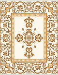 Intricate Paisley Floral Medallion Pattern Rug