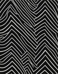 Abstract Black White Wavy Lines Rug