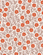 Vintage Floral Branch Pattern Rug