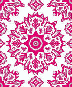 Vibrant Folk Floral Mandala Pattern Rug