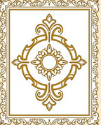 Ornate Golden Center Medallion Border Rug