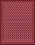 Repeating Geometric Pattern In Pink Tones Rug