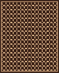 Brown Beige Geometric Pattern Rug