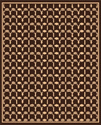Brown Beige Geometric Pattern Rug