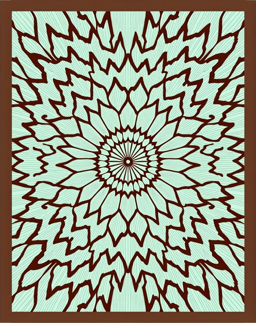 Radiating Petal Swirl Graphic Rug