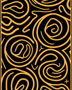 Bold Abstract Swirls Pattern Rug