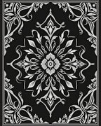 Art Nouveau Floral Symmetry Design Rug