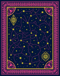 Cosmic Celestial Star Patterned Rug