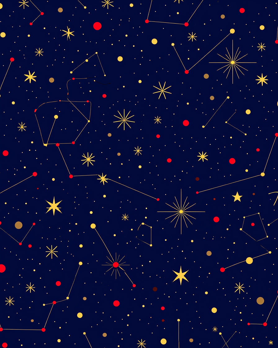 Celestial Night Sky Constellation Design Rug