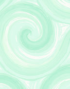 Mint Swirl Abstract Brushstroke Pattern Rug