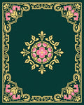 Floral Medallion Bordered Design Rug