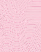 Soft Pink Wavy Swirl Pattern Design Rug