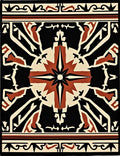 Bold Geometric Compass Star Design Rug