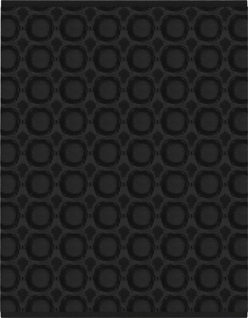 Dark Geometric Patterned Design Rug