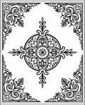 Ornate Filigree Floral Mandala Rug