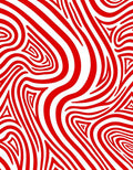 Crimson Swirl Optical Illusion Rug