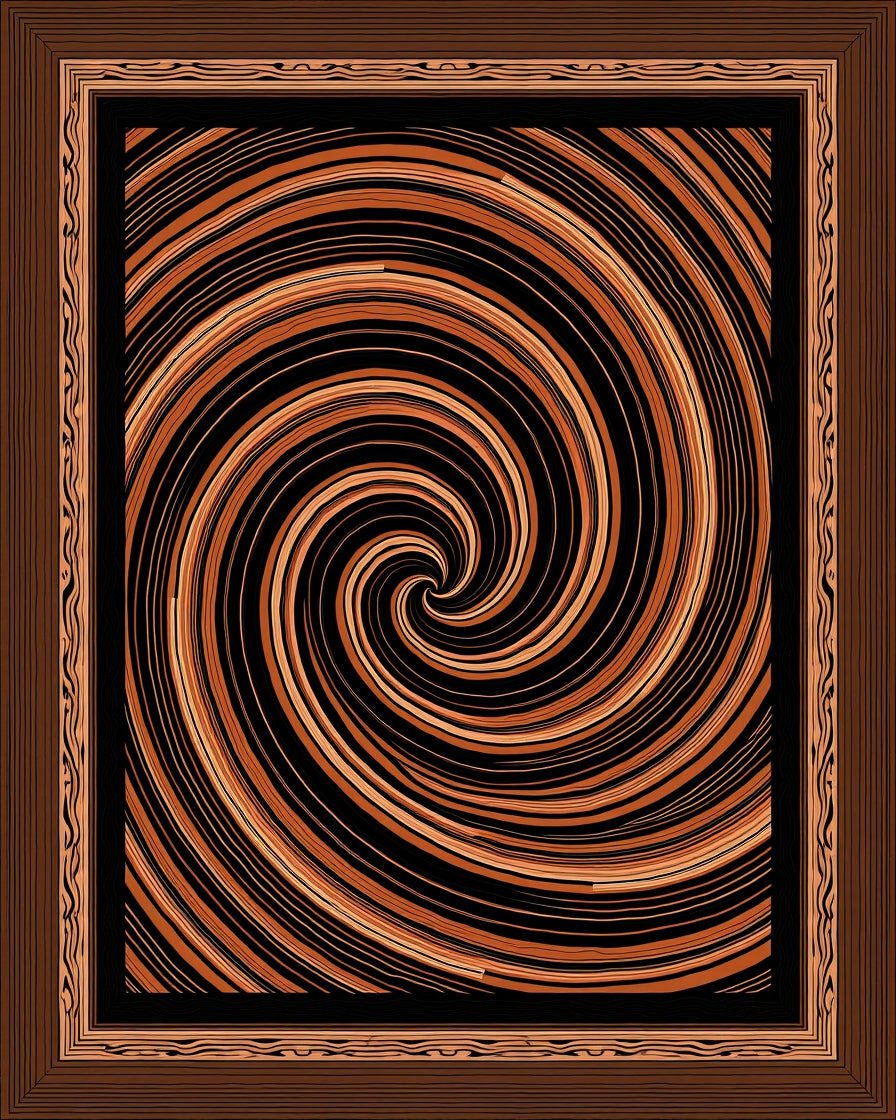 Trippy Swirl Pattern Rug