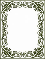 Art Nouveau Floral Scroll Vine Border Rug