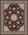 Intricate Floral Star Pattern Rug