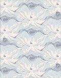 Flowing Petal Pattern Light Blue Rug