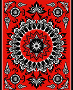 Bold Floral Mandala Pattern Rug