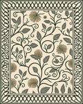 Classic Floral Vine With Ornamental Border Rug
