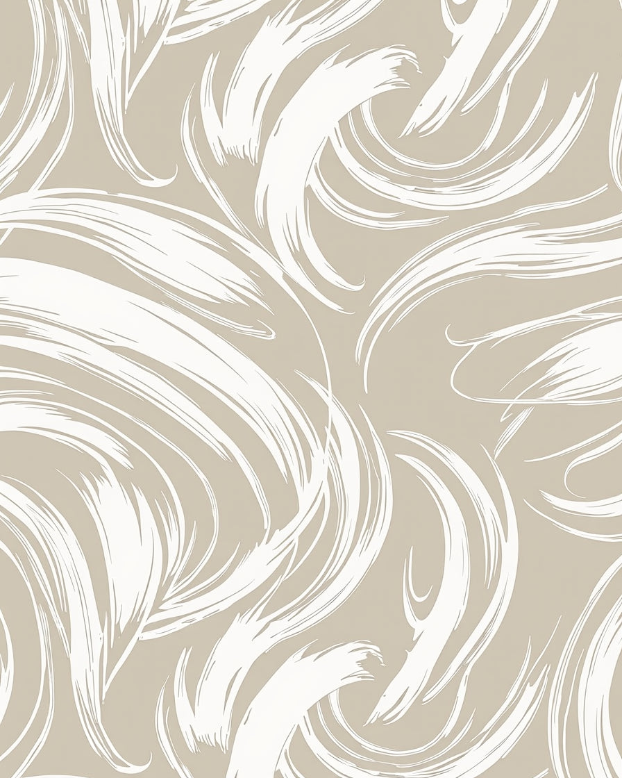 Abstract Swirl Brushstroke Pattern Rug